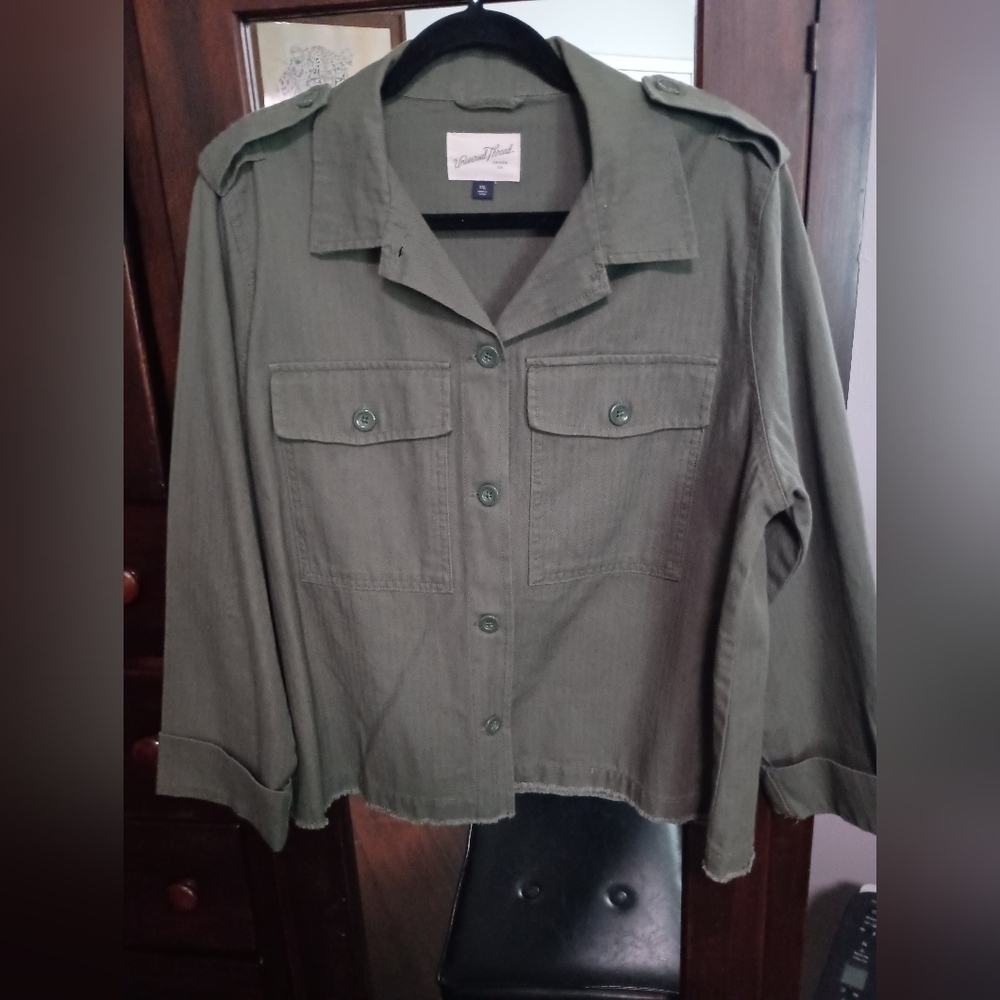 Universal Thread_100% Cotton_Women's Olive green Jacket_XXL